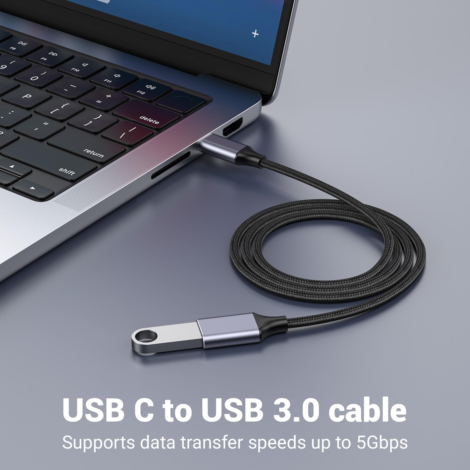 Pastall Cavo USB femmina a C maschio (1 m), adattatore di tipo C, adattatore da USB C a USB 3.0, femmina C a maschio A per telefono/laptop/tablet/switch dispositivo USB-C