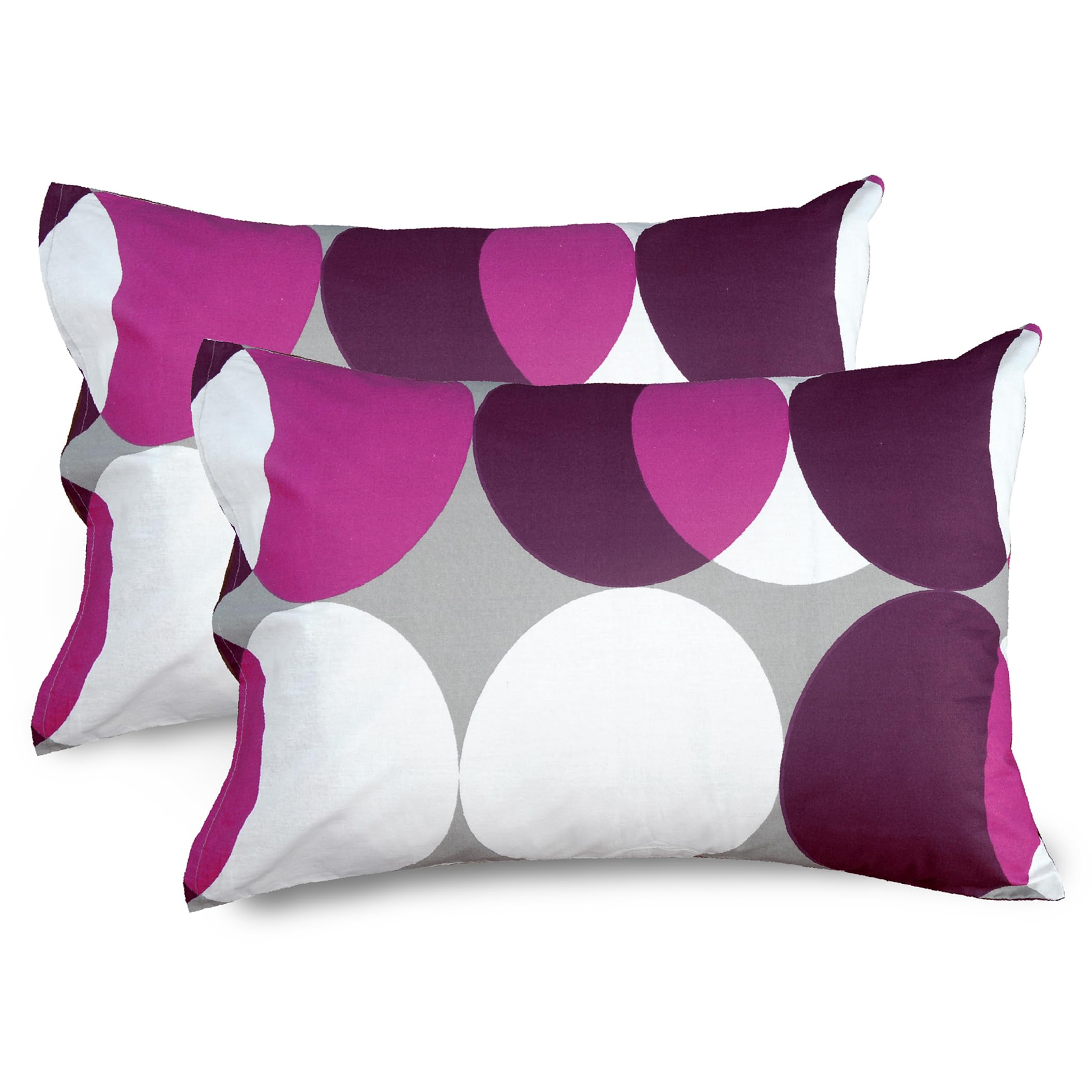 Huesland by Ahmedabad Cotton 144 TC Cotton Pillow Covers Set of 2 - Mahogany & Grey (B0CSPHSR5L) Amazon Price History, Amazon Price Tracker