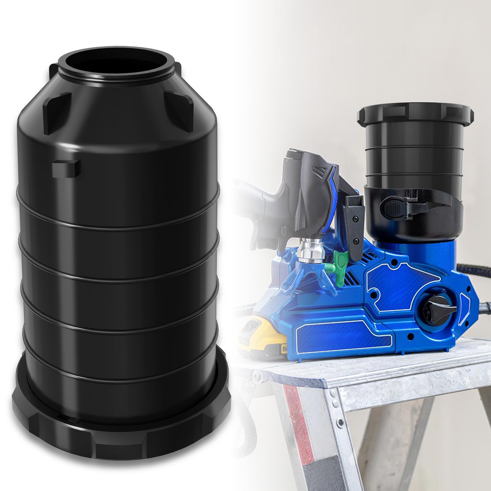 Photo 1 of Upgrade 64 oz Replacement Cup and Lid Set Compatible with Graco Ultra Quickshot Airless Sprayer 18H078, Larger Capacity Ensures Paint Freshness
