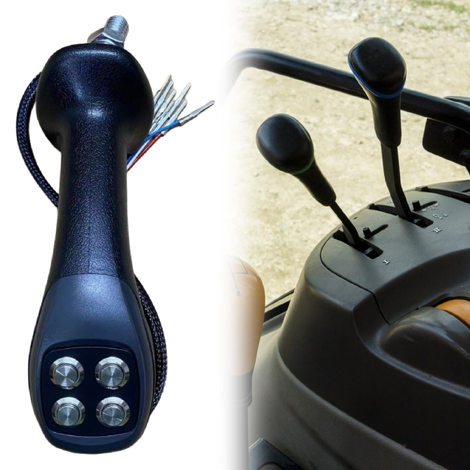 Colcolo Maniglia di presa a 4 pulsanti per leva di controllo dell'escavatore gommato, maniglie del joystick dell'escavatore, per La Mano Destra