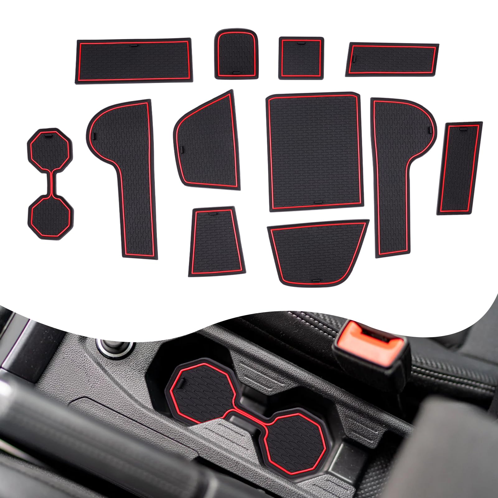 YEE PIN 2023 Taigo Polo AW1 Tappetino Antiscivolo Compatibile Con Volkswagen VW POLO 6 2018 2019-2023 / Taigo Nivus 2021-2025 Accessori Interni Tappetini antiscivolo per auto Taigo R Line POLO GTI