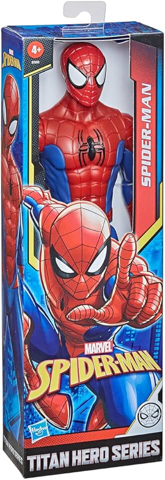 Marvel, Action Figure, Homem-Aranha, Mighty Hero Series - Brinquedo de Herói com 24 cm, Articulado, Vermelho e Azul - A partir de 4 Anos