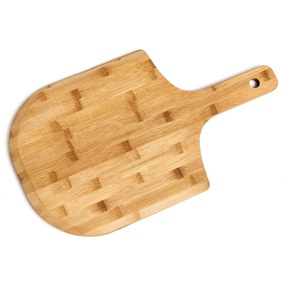 Pizzabrett aus Bambus – naturbelassen, ca. 53,5 x 30,5 x 1,2 cm