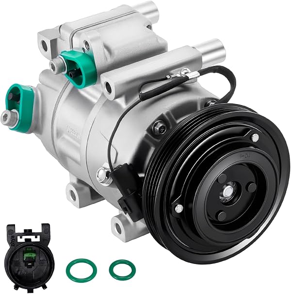 BDFHYK 158307 Compresor de A/C con embrague, compatible con Hyundai Elantra 2007-2012 2.0L, gasolina, reemplaza 157307, 89273, 6512835