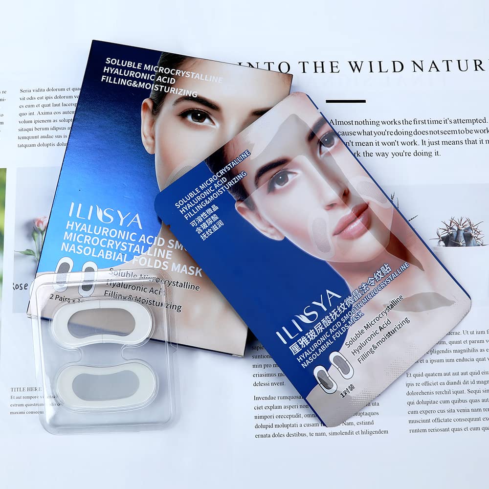 Microcrystal Nasolabial Folds Patch with Hyaluronic Acid Face Wrinkle Patches Anti-Wrinkle Smile Lines Patches Around Mouth Face Tape - Image 3