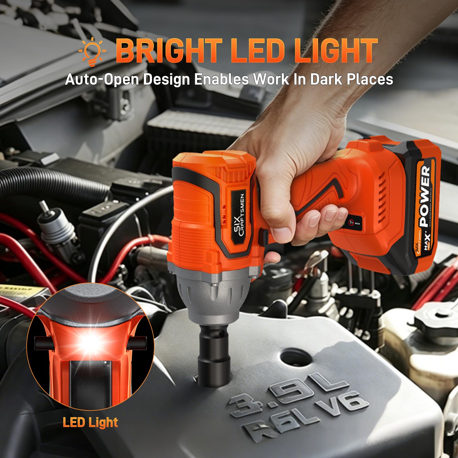 500 N.m Avvitatore a Impulsi Brushless 21V, 1/2" Avvitatore ad Impulsi, Avvitatore a Percussione con Batteria 4.0 Ah, Velocità Regolabile, Ideale per Fai da te, Mobili e Auto Leggere