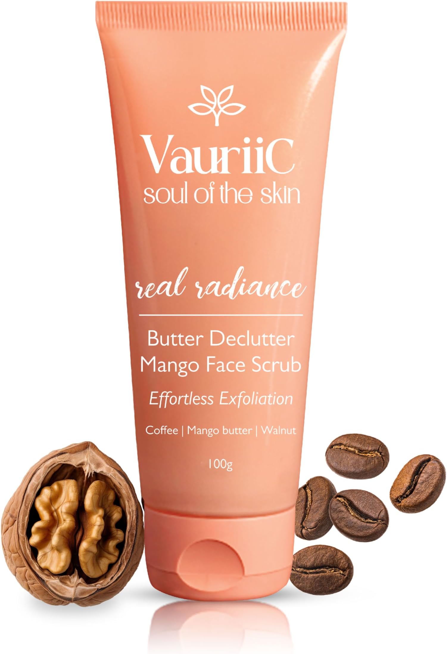 Coffee & Walnut De Tan Face Scrub 100 gm | For Exfoliation | Reduces Dead Skin, Blackhead & Whitehead | Give Glowing Skin & Controls Excess Oil | With Coffee, Walnut & Mango Butter | 100% Vegan | Paraben & Sulphate Free | for Men & Women | All Skin Types