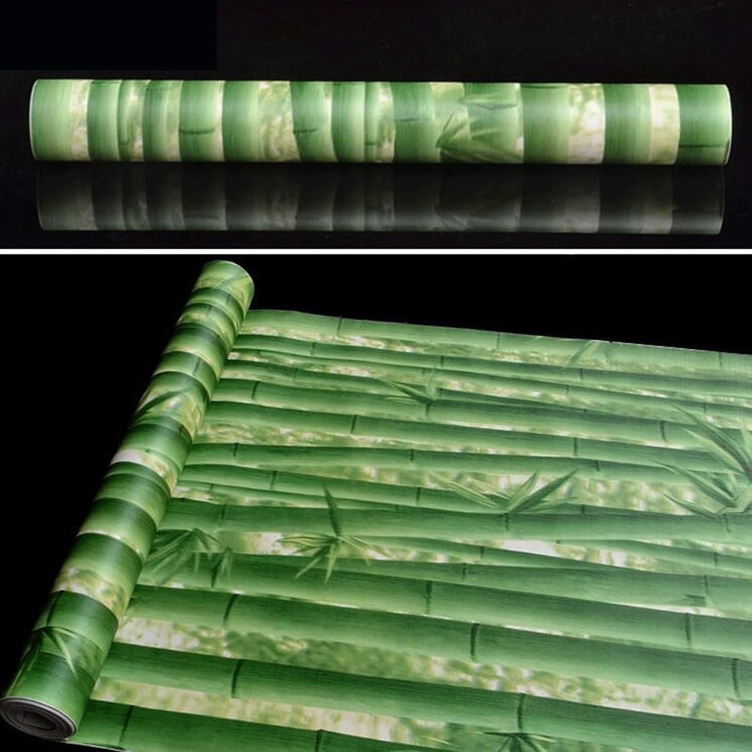 Decorative Wallpaper Self-Adhesive Wallpaper Red Brick Pattern Stickers Easy Application Peel-and-Stick Style(Green)