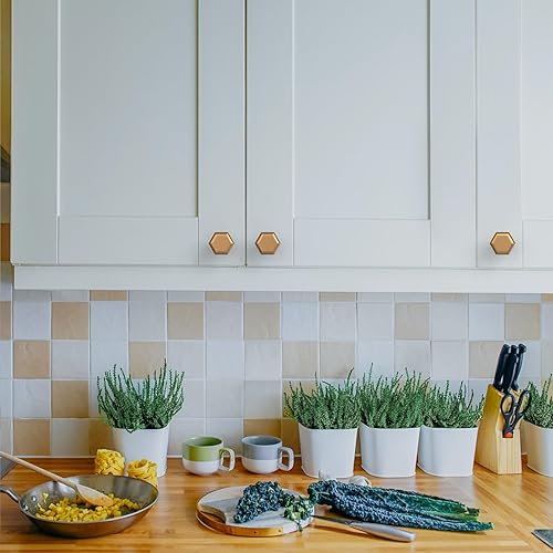 Miniatura 4 de Paquete de 6 pomos de gabinete de bronce champán, pomos de gabinete dorados champán cepillados, pomos de gabinete champán para manija de tocador,