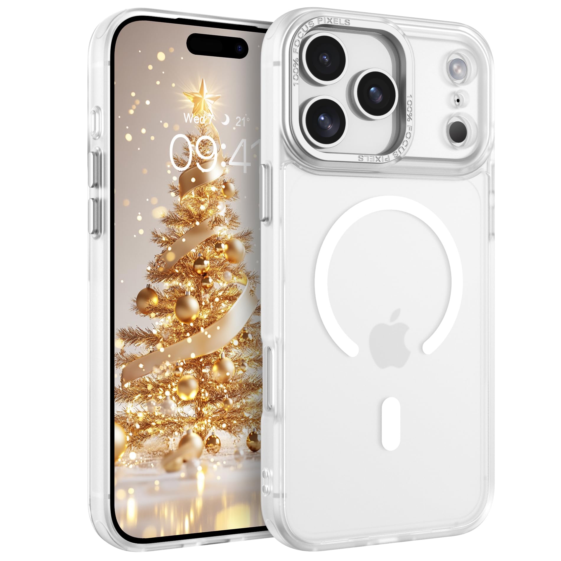 YINLAI für iPhone 17 Pro Max Hülle Kompatibel mit MagSafe | Stoßfeste Matte Transluzente Schutzhülle mit Magnetring | Kratzfeste Case Schutzhülle für iPhone 17 Pro Max 6,9 Zoll (2025),Weiß