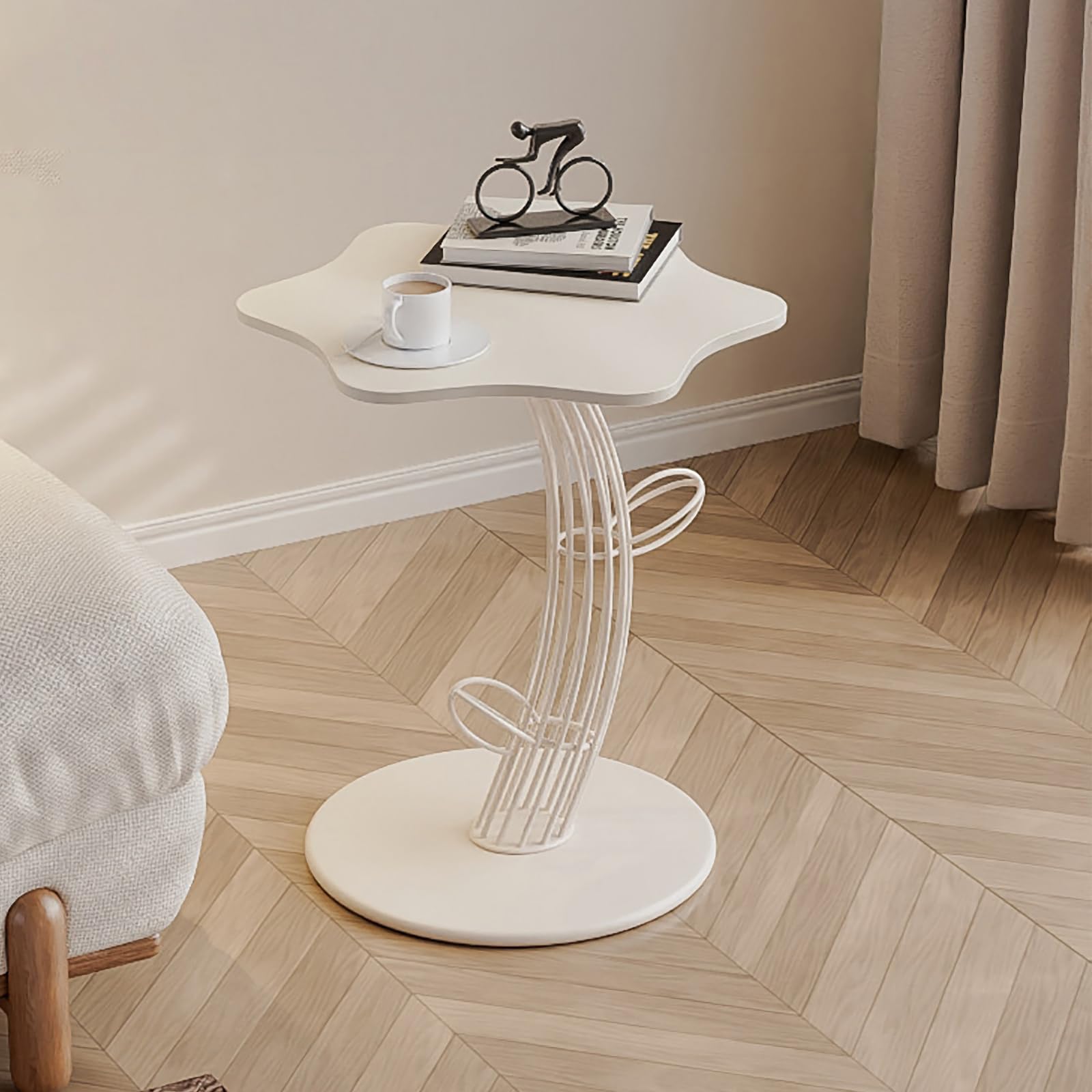 Mesa Auxiliar para Aperitivos, mesitas de Noche, mesita de Noche, Mesa Auxiliar, Bandeja de Desayuno para Comer, para sofá, Cama, Silla, Sala de Estar, Dormitorio, se desliza Debajo del sofá