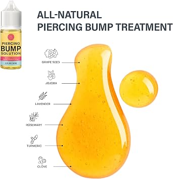 BASE LABORATORIES Piercing Keloid Bumps Duo | Piercing Bump Solution (.5oz) + Keloid Bump Gel (2oz) | Keloid Scar Kit for all Piercing Scars, Keloids & Bumps