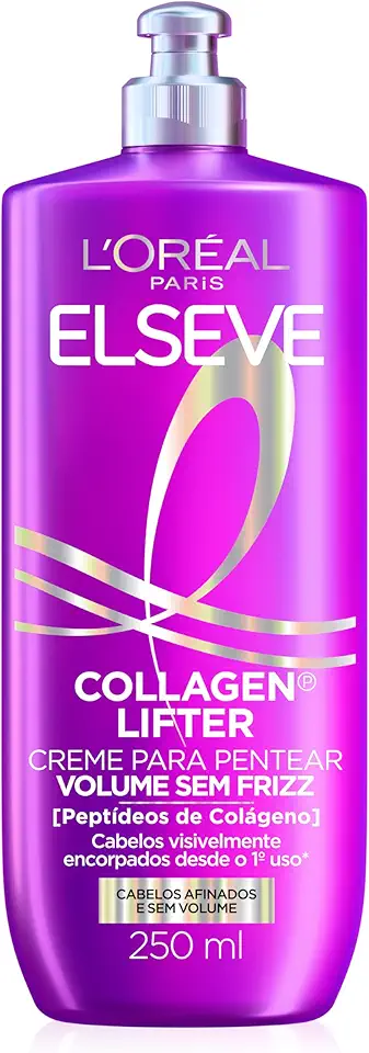 Creme para Pentear Volume sem Frizz L'Oréal Paris Collagen® Lifter 250ML