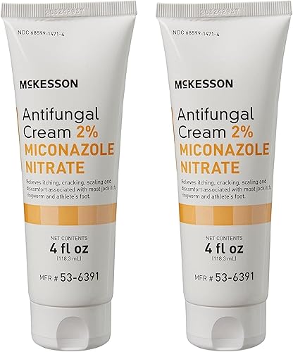 McKesson Crema antifúngica, nitrato de miconazol al 2% - Alivia la picazón, ardor, agrietamiento de la picazón deportista, tiña y pie de atleta, 4
