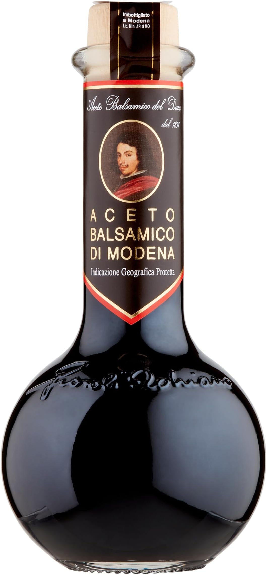 Del Duca: "Aceto Balsamico di Modena I.G.P." Balsamic Vinegar of Modena PGI - 8.45 Fluid Ounces (250ml) Glass Bottle [ Italian Import ]