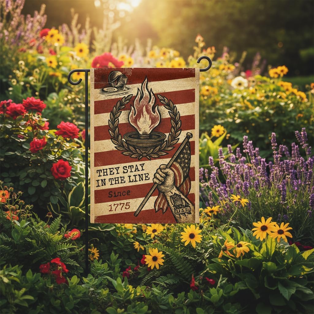 Army Veteran Garden Flag 12x18 In Doublesided Torch Soldier Design Military Service Honor Tribute Display for Veterans Day Patriot Day Independence Day Memorial Day Outdoor Yard Decor - Image 5