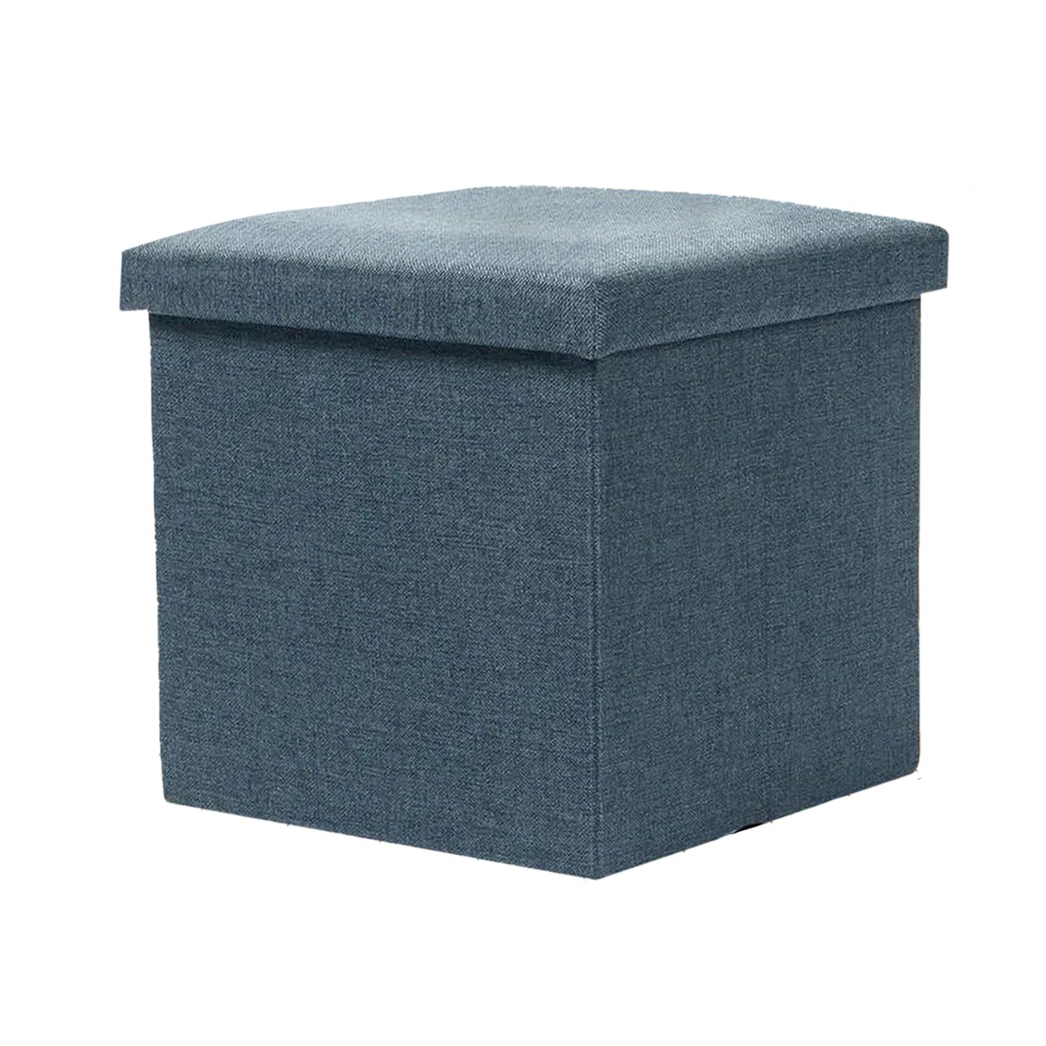 Kuber Industries Storage Stool for Bedroom | Dressing Stool with Storage | Foot Rest Stool | Wardrobe Organizer for Clothes-Books | Storage Box for Living Room | S ZH001BU | Navy Blue-image-12