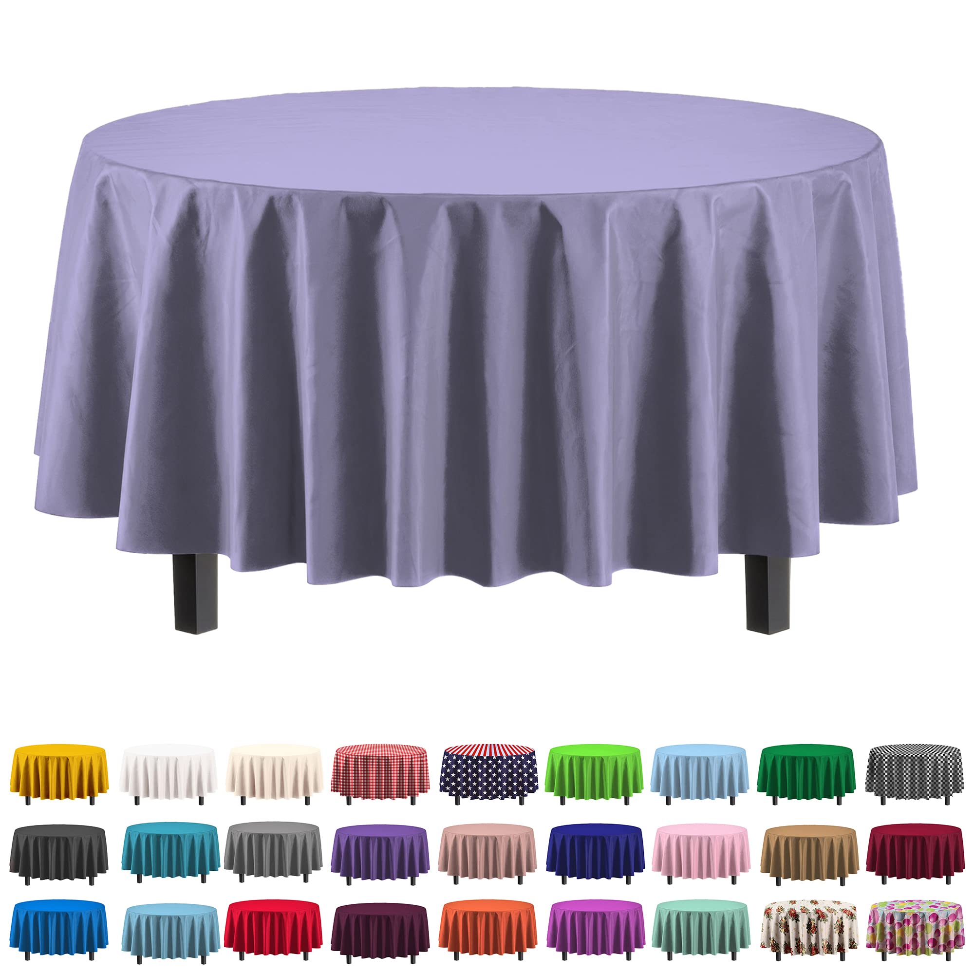 Exquisite Lavender Round Plastic Disposable
