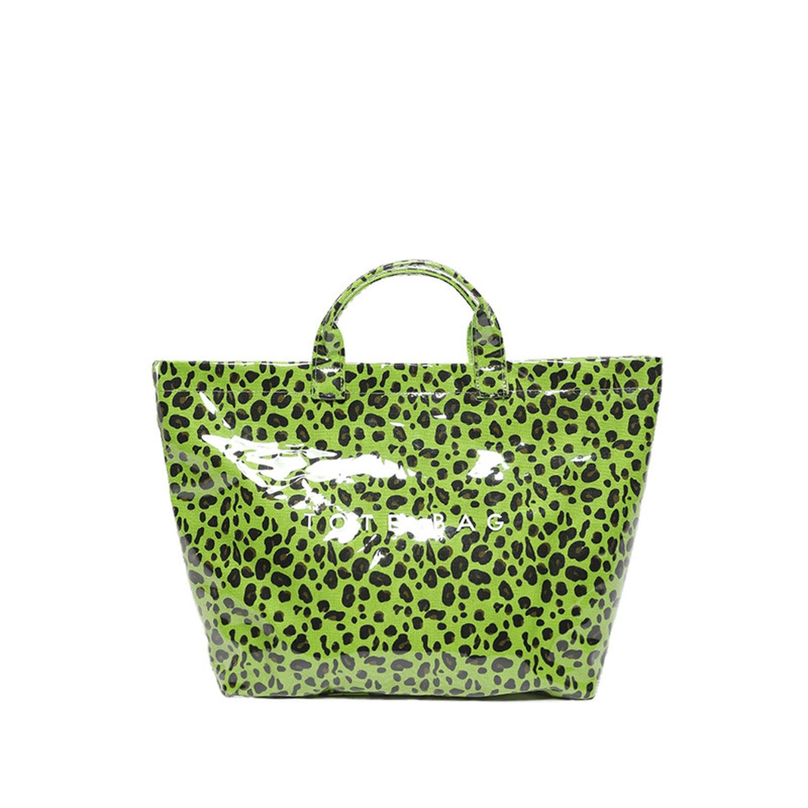 WYXDYSJWM Large Canvas Tote Bag for Women， Leopard Tote Bag， Cheetah Print Bag Clear PVC Carry All Handbag