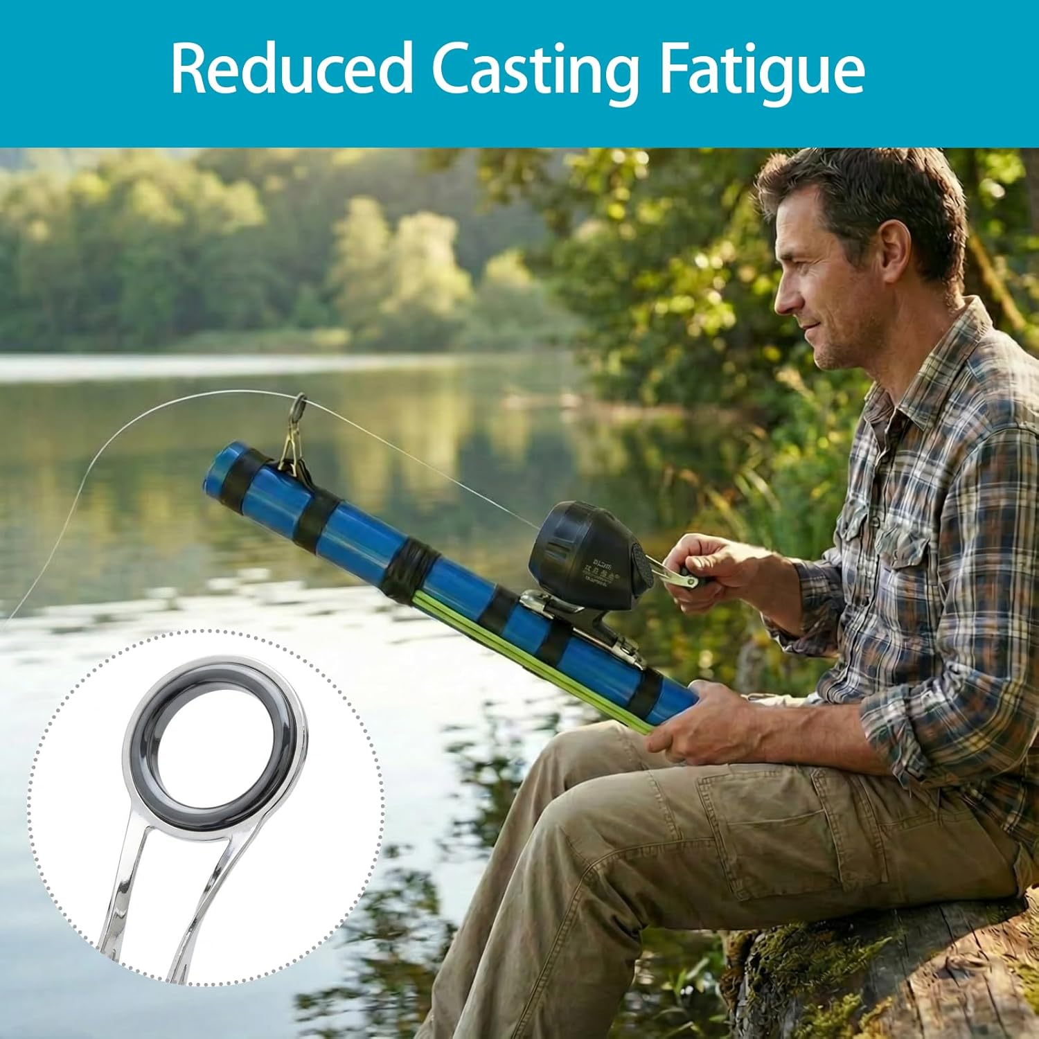Fishing Catapult Rod with Reel & 2 Lures, Portable Telescopic Slingshot Fishing Pole, Complete Casting Kit with Carry Bag for Saltwater and Freshwater Fishing Gear