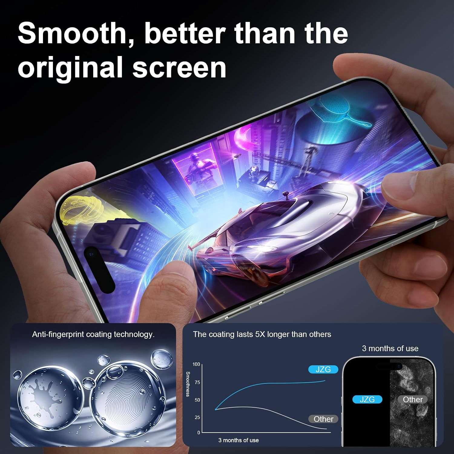 JZG 2 Pack Screen Protector for iPhone 17 [6.3 Inch], Tempered Glass with Auto-Alignment Dust-Free Install Tray, 9H Hardness, Case Friendly, HD Clear Anti-Scratch Film - Easy 1-Pull Installation