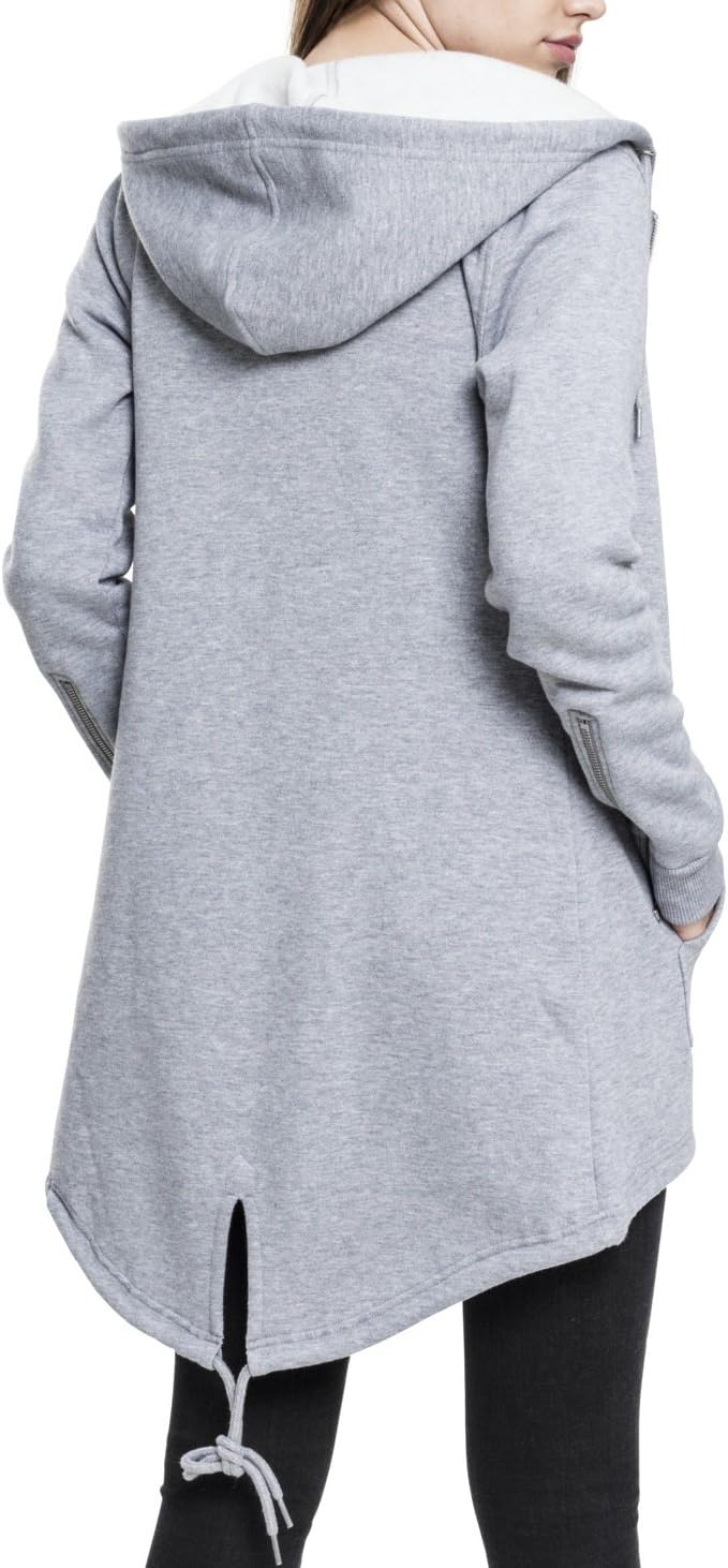 Urban Classics Ladies - SWEAT PARKA Zip Hoody grey - XS