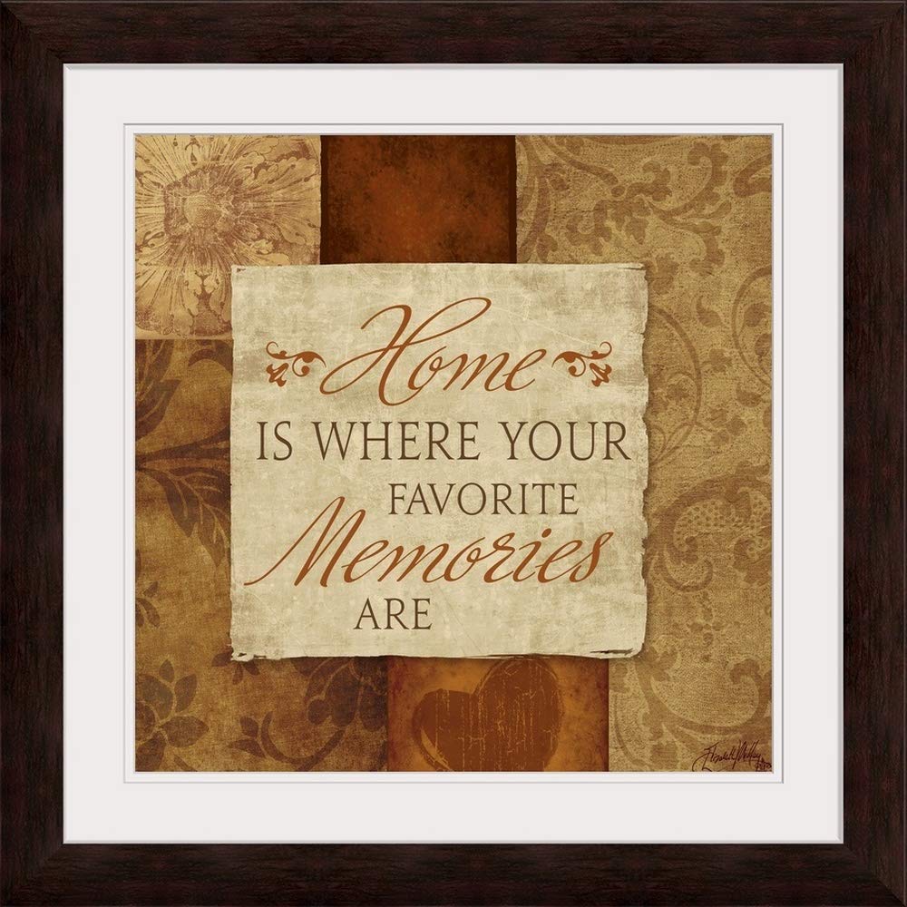 GREATBIGCANVAS Favorite Memories Espresso Framed Wall Art Print, 30"x30"x.75