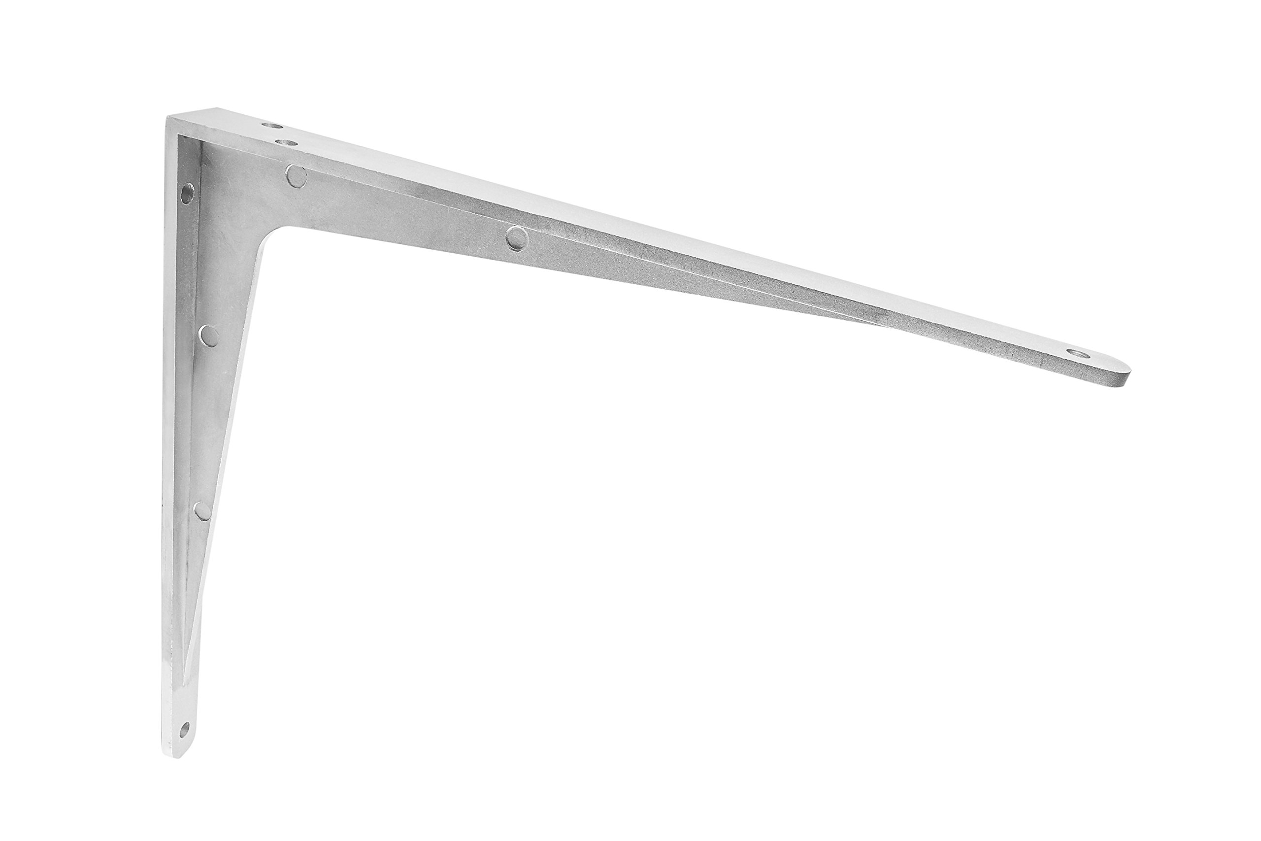 Gedotec Console pour charges lourdes aluminium argent mat - Sparta | 1 pièce - support d'étagère pour le montage mural | Dimensions : 500 x 450 x 47 mm | Capacité de charge 400 kg | Cornière en acie