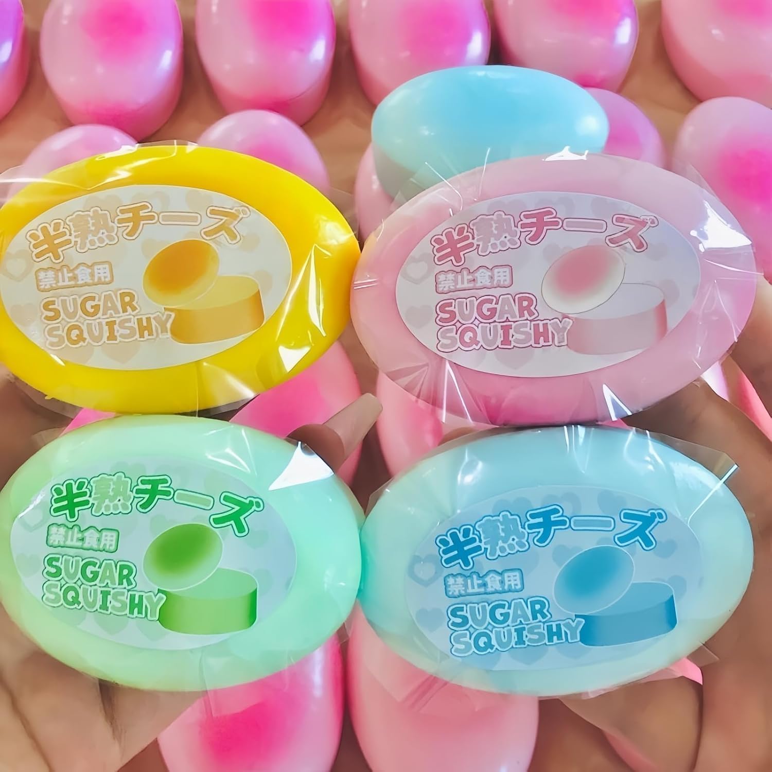 4Pcs Sticky Bread Slow Rising Squishy, Super Soft Slow Rising Squishies, Vibrant Bread Shape Squeeze Toy, Small Toast Squishy for Anxiety Relief Fidget Toys