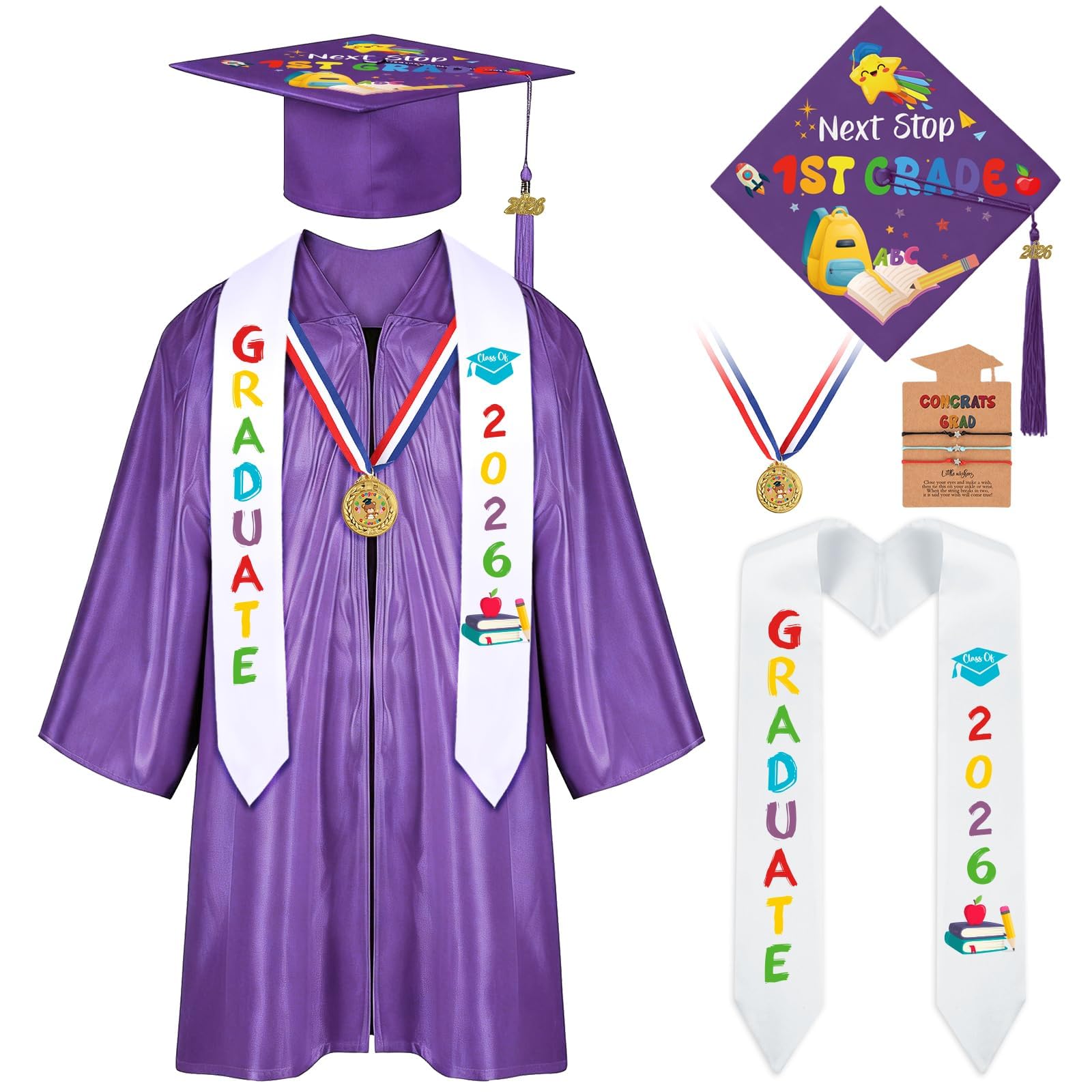 Snapklik.com : 2026 Kindergarten Preschool Graduation Gown Cap Set ...
