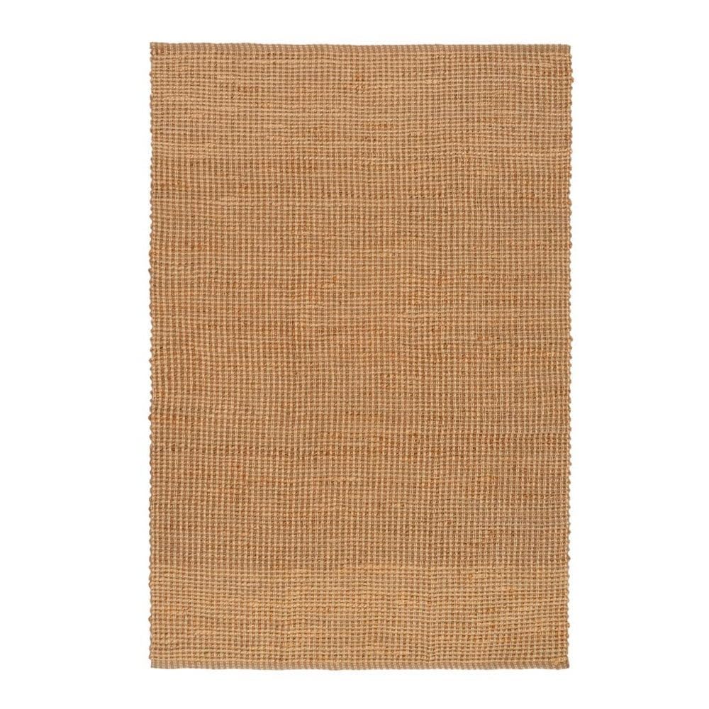 LOLAhome - Alfombra Grande de salón en Yute 100% Natural Trenzado de 200x140 cm. Diseño Artesanal Muy versátil. Viste Tus Suelos aportando máximo Bienestar, Calidez y Confort Atemporal.
