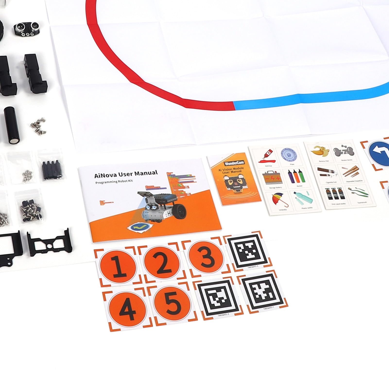 FILFEEL KI-Roboterauto-Kit Zum Scratchen und Programmieren – Roboterauto mit Farberkennung, Visueller Linienverfolgung und Zielverfolgung – STEM Education Robotics Kit für Studenten und Anfänger