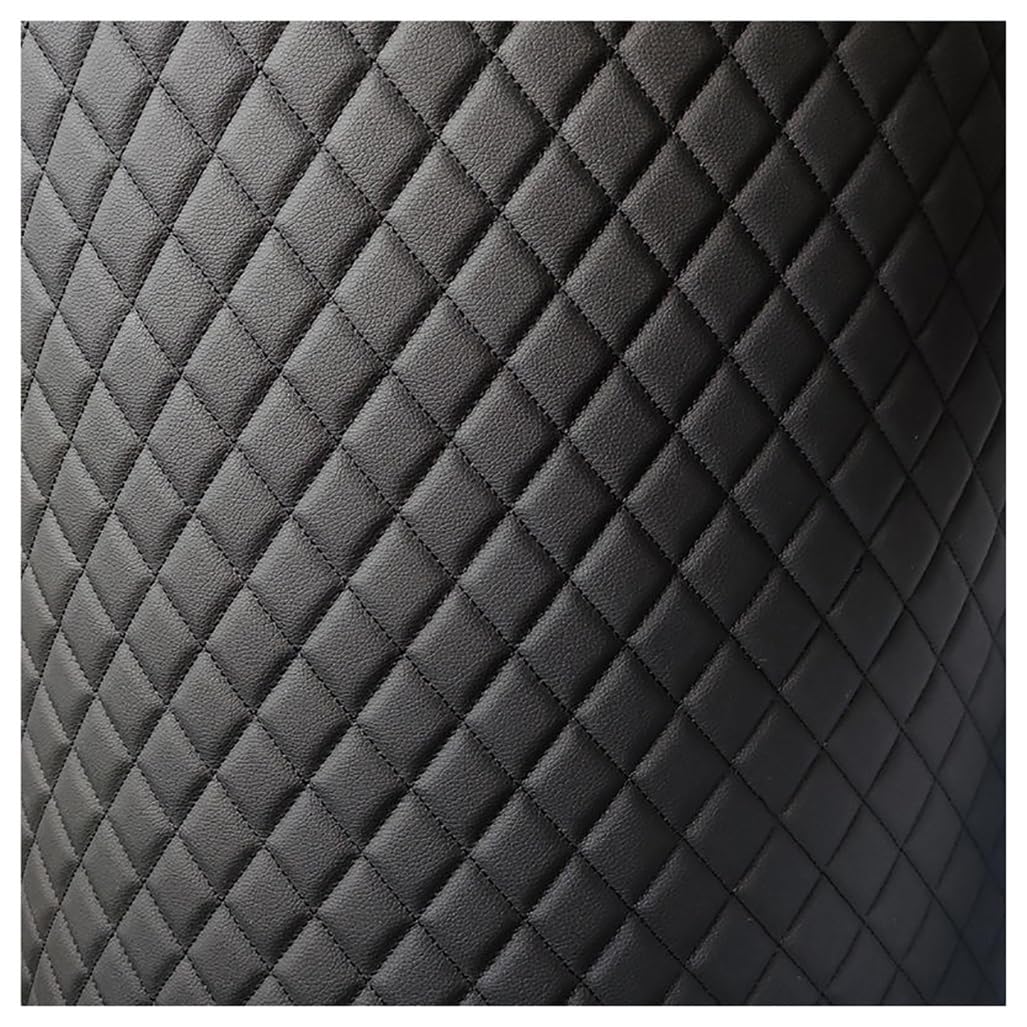 Tissu en cuir PU artificiel noir pour rembourrage un meuble et décor de porte