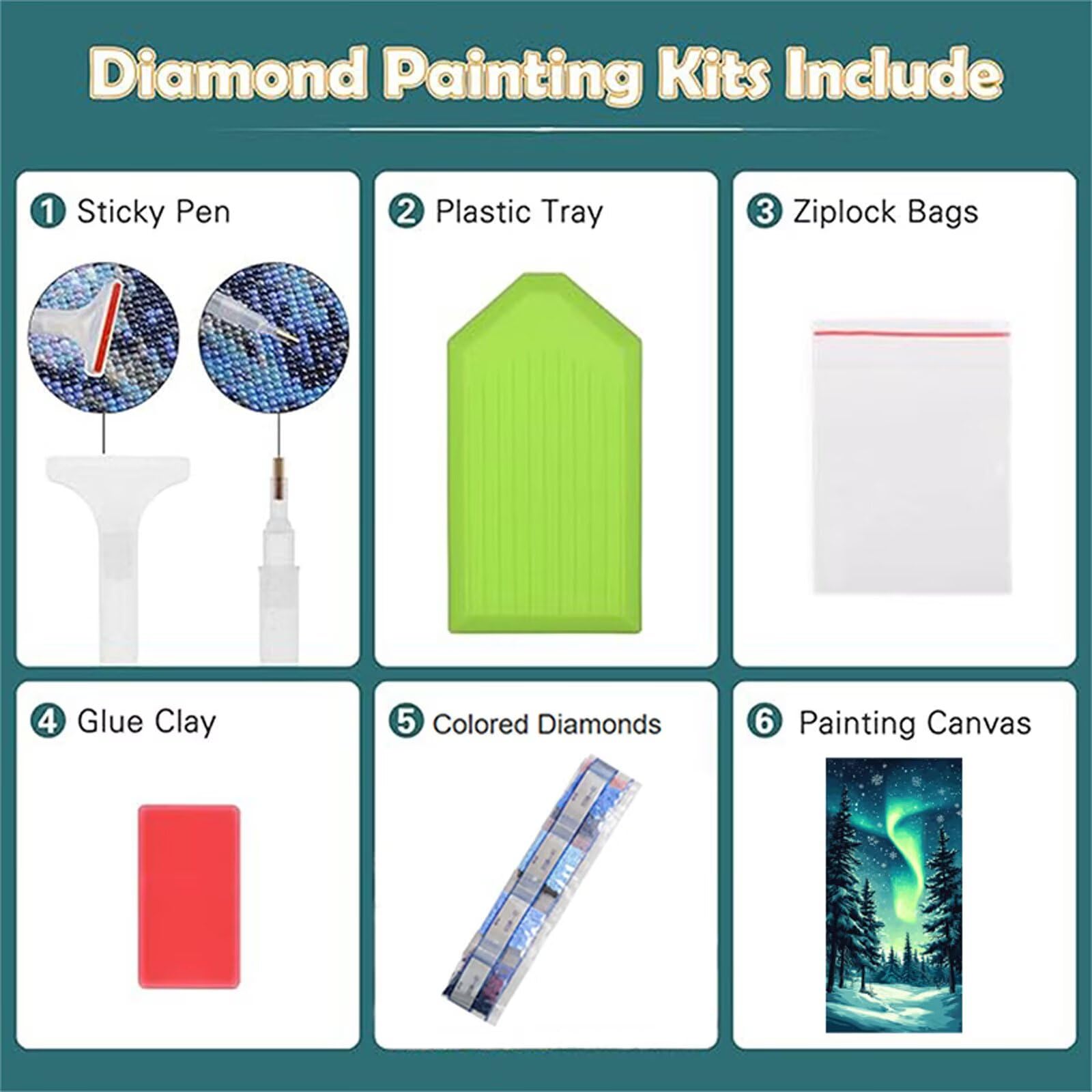 Diamentowe malowanie aurora diamentowe malowanie dorośli rzemiosło haft krzyżykowy diament zestaw kryształów artystycznych, DIY diamentowe malowanie zestaw dla dzieci, zestaw do dekoracji domu 100 x