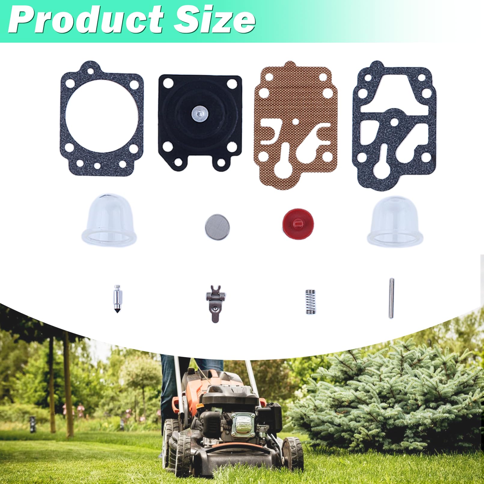 Adefol Kit di Riparazione Carburatore Per Honda GX25 GX35 HHT35 HHT35S FG110 Tosaerba, Kit di Riparazione con Guarnizione Carburatore, Guarnizione Silenziatore, Sostituzione Per ZAMA GND-83