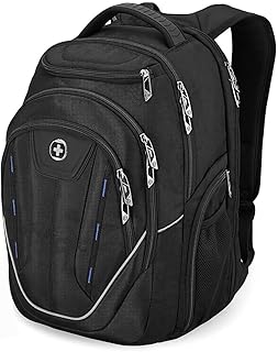 Swissdigital Swissdigital Design TSA Business Laptop Backpack For Men,Travel Backpack With USB Charging Port,College Tech Backpacks With RFID Pockets Presents For Men Fits 15.6 Inch Computer | J16BT-1