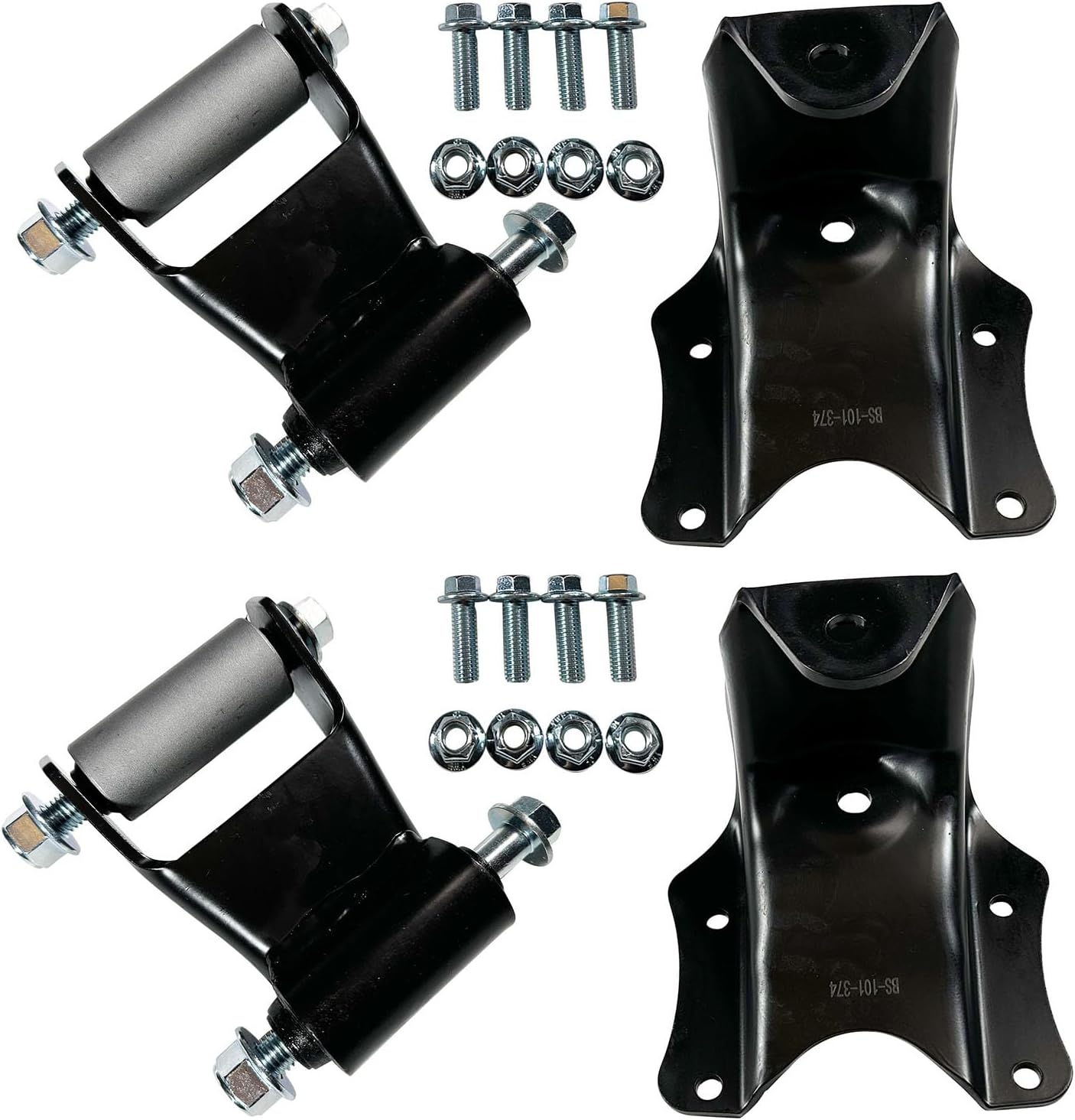 722-074 & 722-004 Rear Leaf Spring Hangers and Shackles Kit – Compatible with 2003–2013 Ford E-250, E-350, E-450 Super Duty Vans