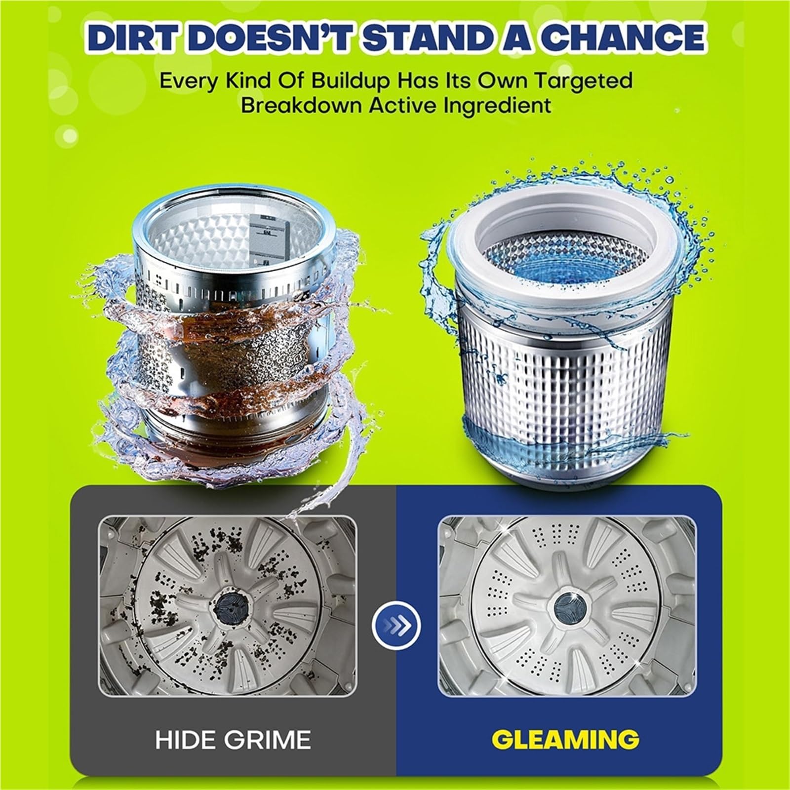 washing machine cleaner Waschmaschinenreiniger-Tabletten, 12 Stück, Geruchs- und Fleckenentferner, Tiefenreinigung