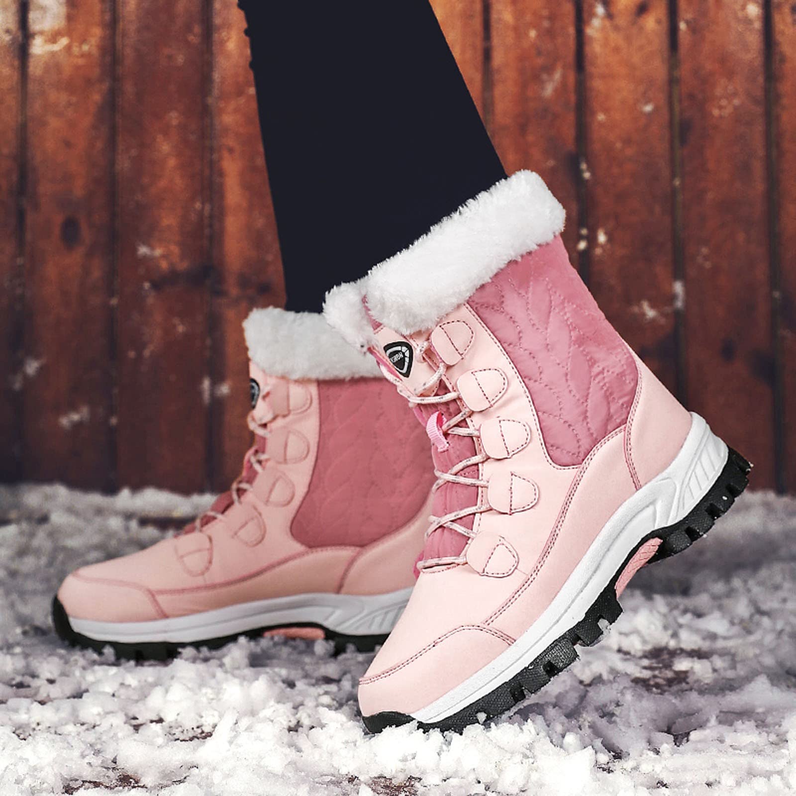 Stivali da Neve Donna con Zip Laterale Morbidi Invernali | Zip Laterale Pratica, Materiale Morbido, Stile Casual per Neve, Città e Tempo Libero