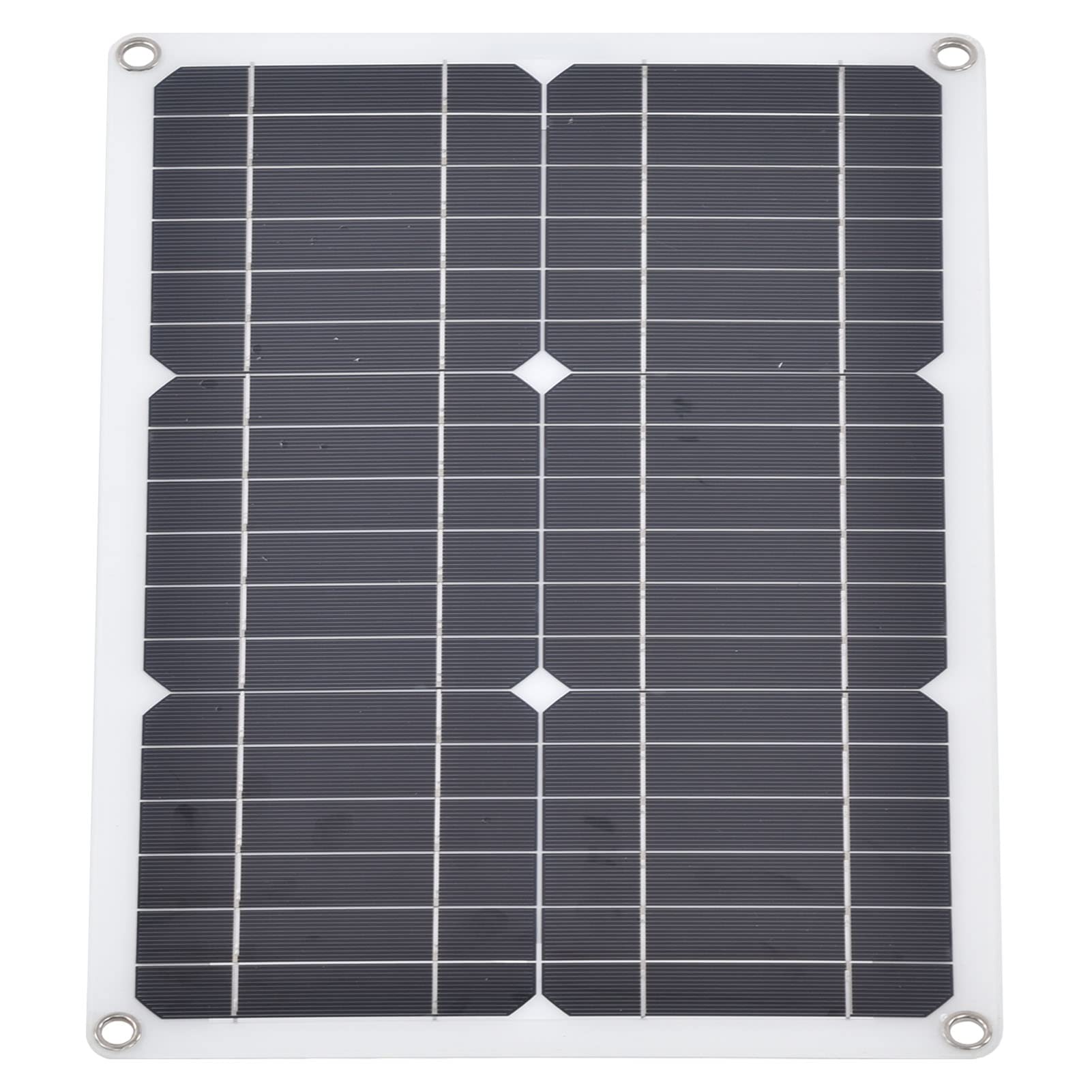 Domary Pannello Solare Monocristallino da 20 W con Doppia Uscita USB e Controller da 10 A per Serra per