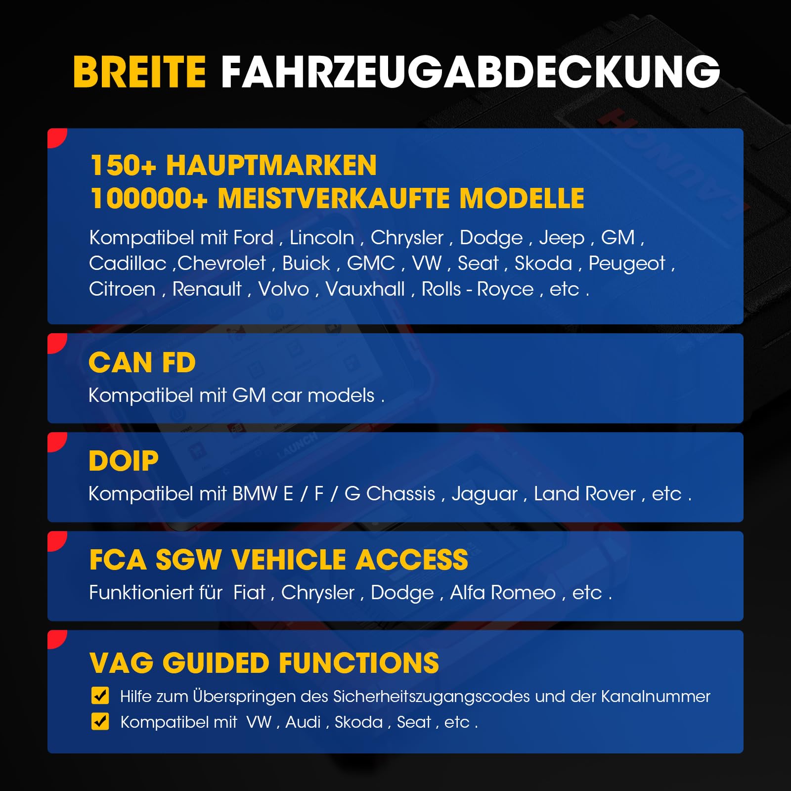 LAUNCH X431 PROS Elite OBD2 Diagnosegerät Auto, ECU-Codierung, Bidirektionales Vollsystem Diagnose Scanner, 45+ Dienst, CANFD&DOIP, FCA, Schlüsselprogramm, 2 Jahre Update