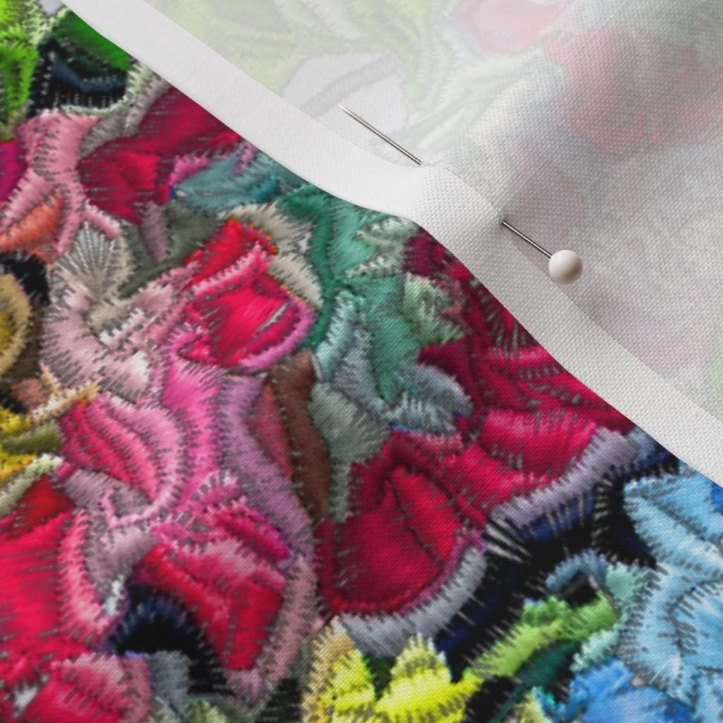 Spoonflower Fabric - Vintage French Floral Purple Flowers Victorian Printed on Petal Signature Cotton Fabric by The Yard - Sewing Quilting Apparel Crafts Decor