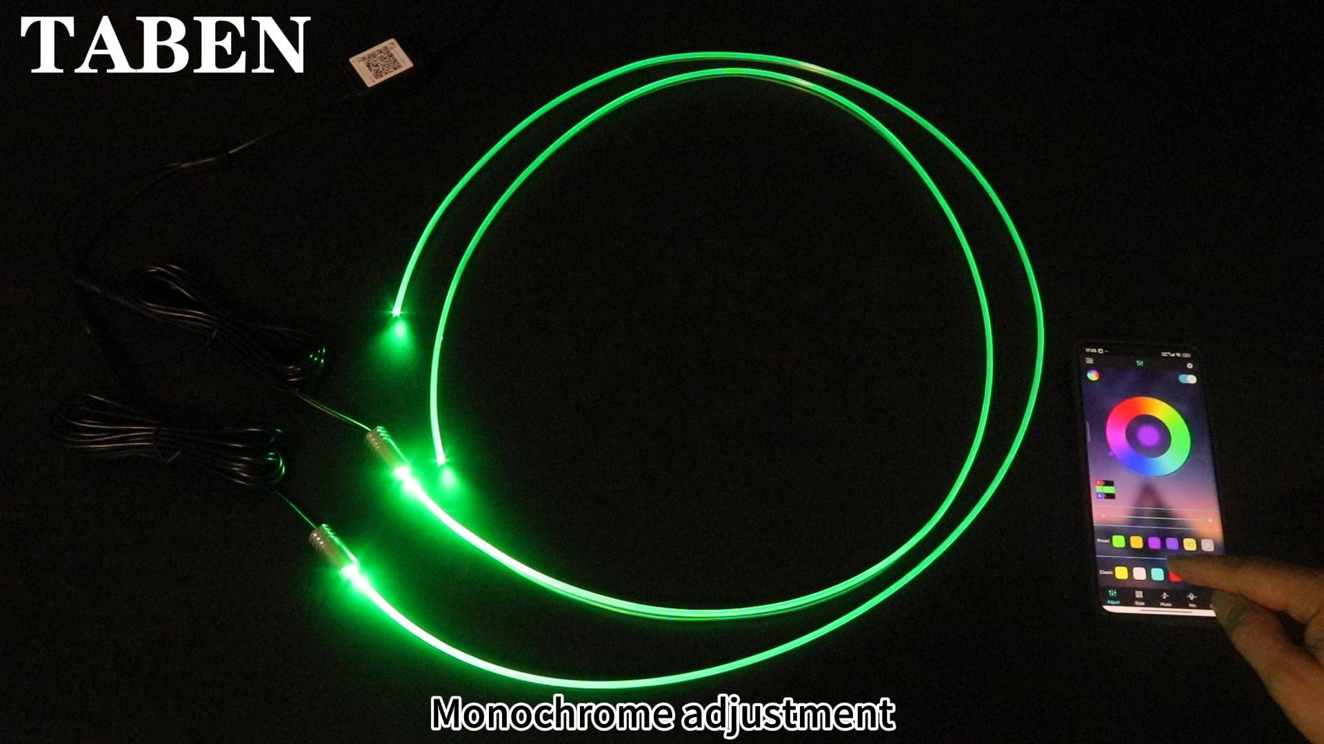 Accessori Auto Interno TABEN Kit Luce Ambientale Per Auto 3 M Fibra Ottica 64 Colori Telecomando RF + Controllo App RGB Multicolore Suono Sincronizzazione Musicale USB Illuminazione Interna Per Auto Con Caricatore