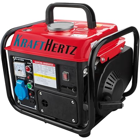 Benzin Power Strom-Generator 1,47 kW (2,0 PS) KRAFTHERTZ Stromerzeuger Stromaggregat 850 Watt