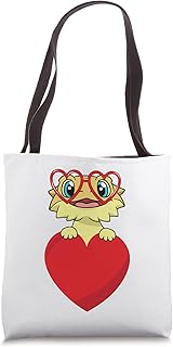 Cute Bearded Dragon Valentines Day Beardie Reptile Kids Moms Tote Bag