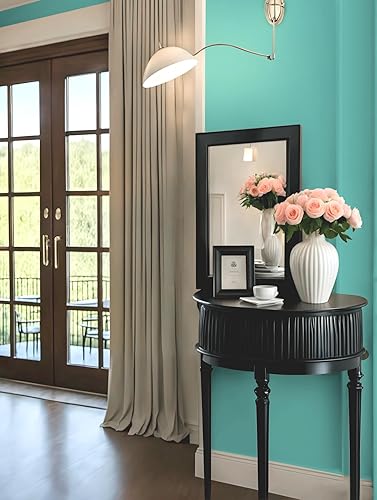 Miniatura 304 de Dimoon 236''x17.7'' White Thicken Peel and Stick Wallpaper Contact Paper Modern Self Adhesive Wall Paper Removable Renter Friendly Textured Solid