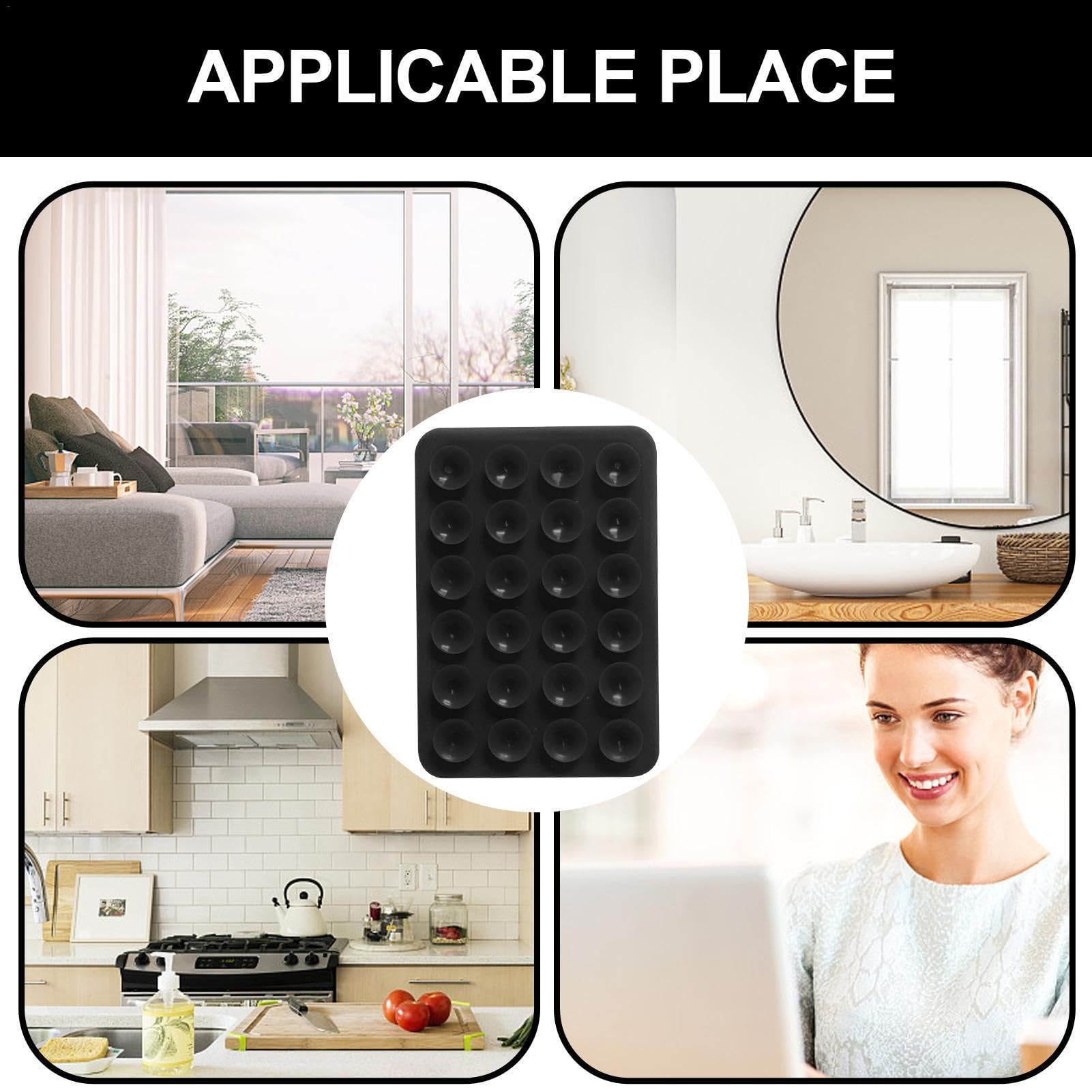 Ventouses en Silicone pour Les modèles de téléphones Portables, Support de téléphone Portable en Silicone, Ventouse pour téléphone Portable, Support antidérapant pour Selfies et vidéos, Support