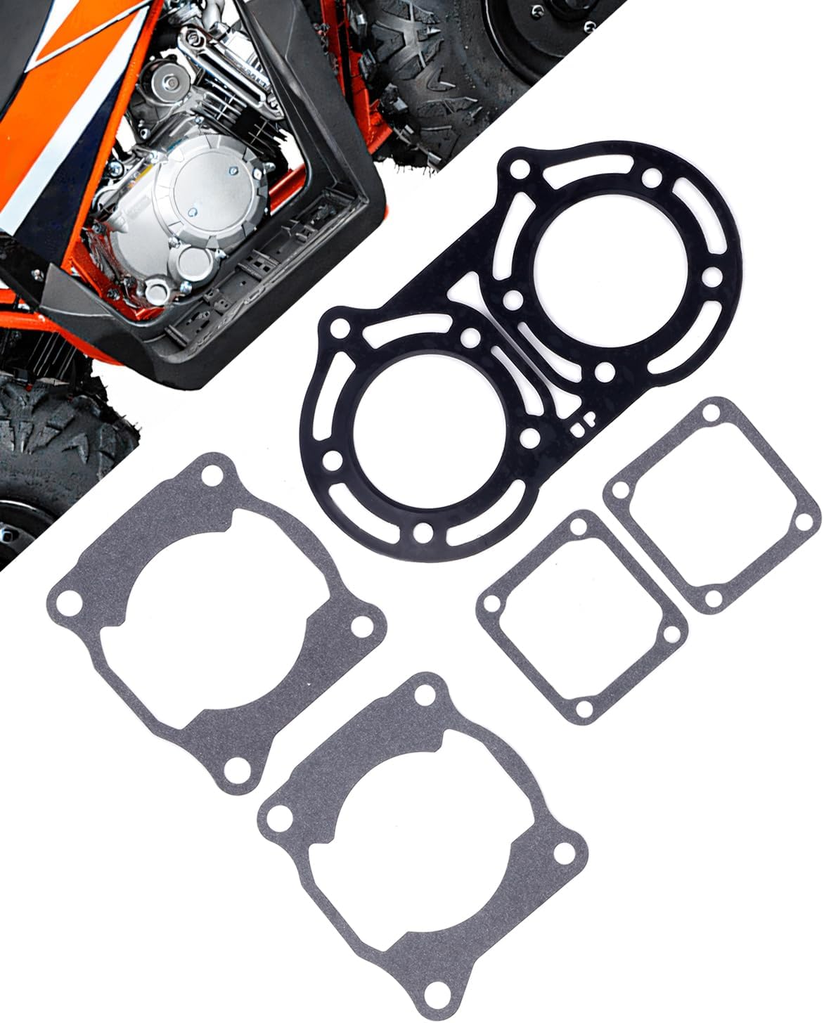 OCPTY Engine Cylinder Head Base Kit Replacement Motopart fit for Yamaha Banshee 350 3GG-11351-02-00 87-06 Valve Seat Gaskets