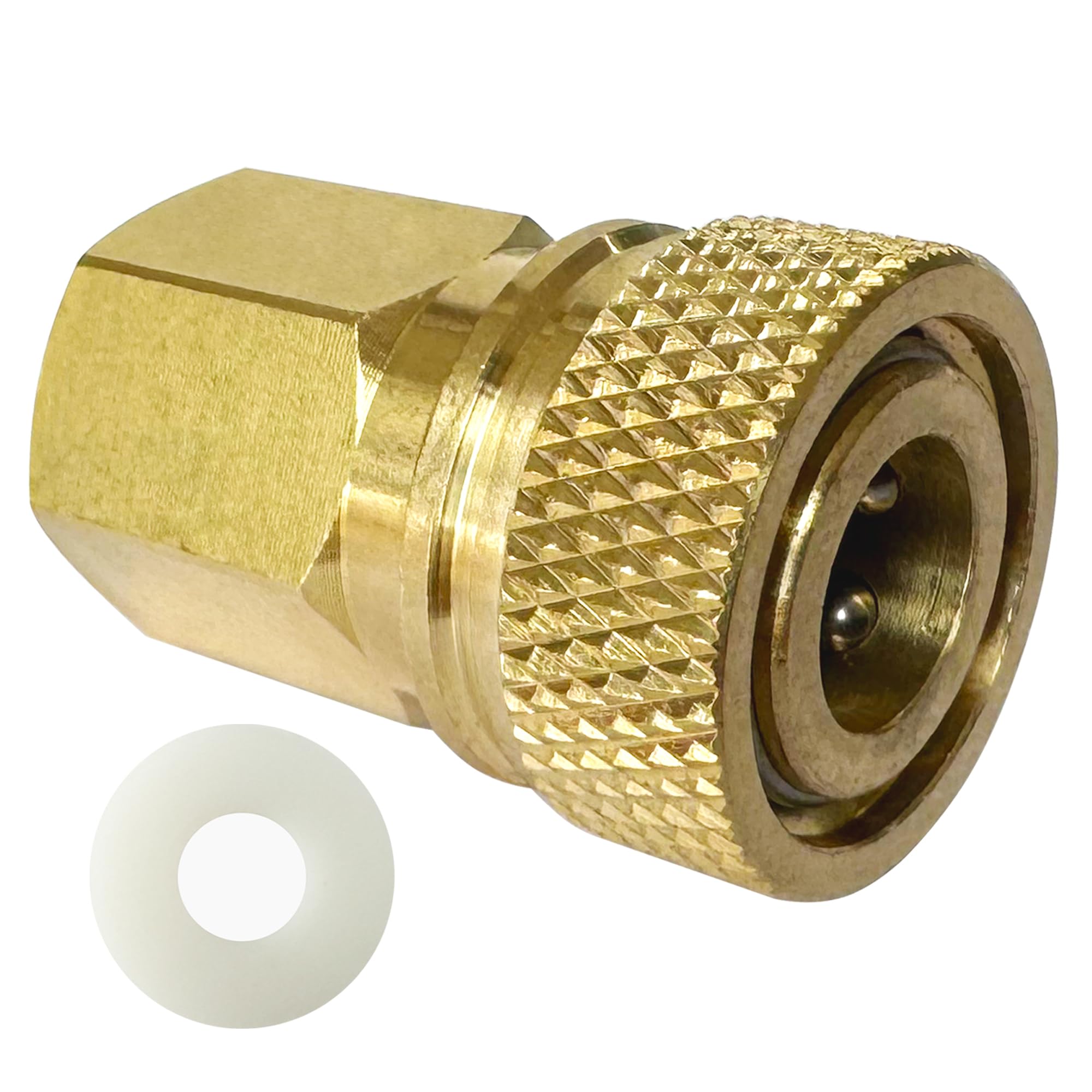 HMKUGO 1/8" BSPP Female Thread Quick-Disconnect Plug Adapter, 8mm Female Quick Disconnect Adapter, PCP Paintball Charging Fittings with Sealing O-Ring