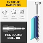 Mywish 1/4 Hex Head Lag Screws Assortment Kit, 109Pcs Heavy Duty Lag Bolts with Washers, 304 Stainless Steel Bolts 18-8 5-Size Wood Screws for Outdoor, Bright Finish 1/4 Bolt